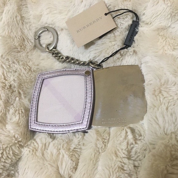 Burberry Accessories - NWT Burberry lavender/beige checkered keychain w/mirror